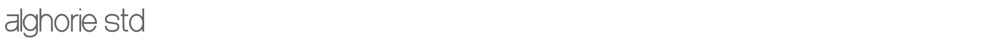 Sample characters Alghorie Std Font